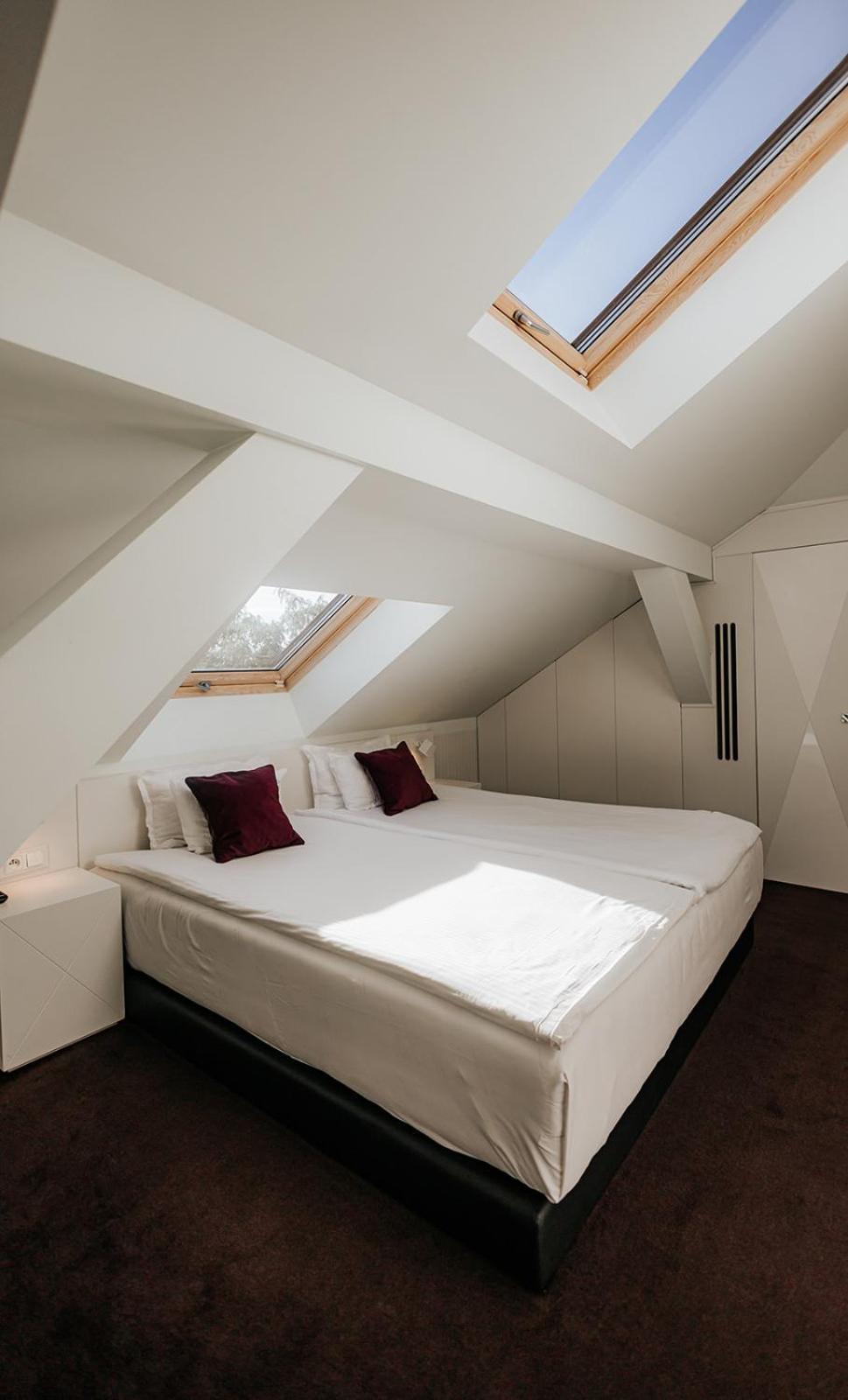 ホテル プラチナム パレス ヴロツワフ エクステリア 写真 A bedroom with a skylight